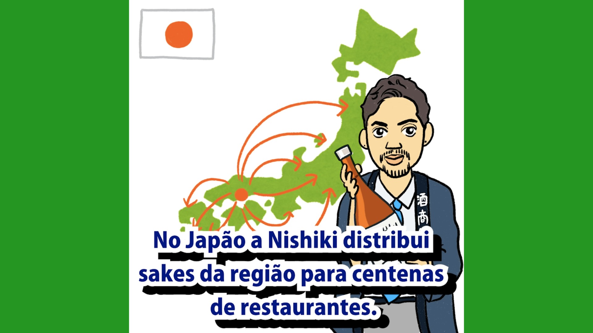 手描き動画 海外向け 地酒専門店 Nishiki Sakeさまのブラジル向けinstagram広告用動画 Usanet ウサネット