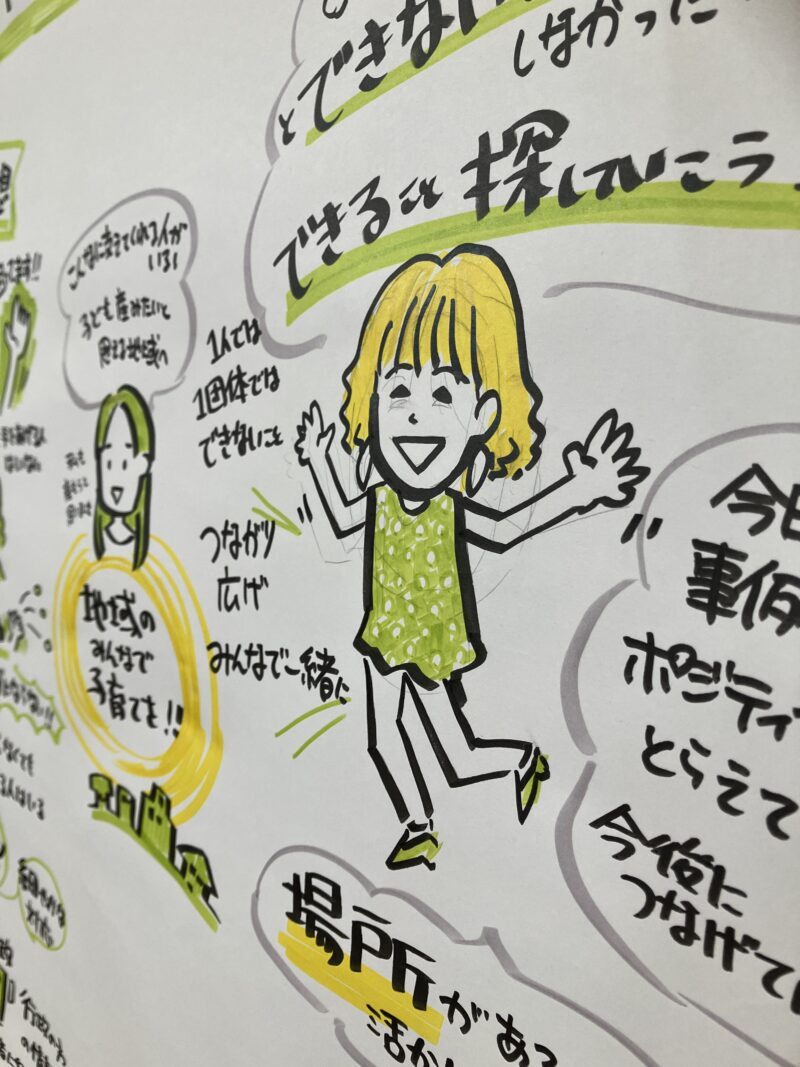 グラレコ香川子育て研修のグラフィックレコーディング
