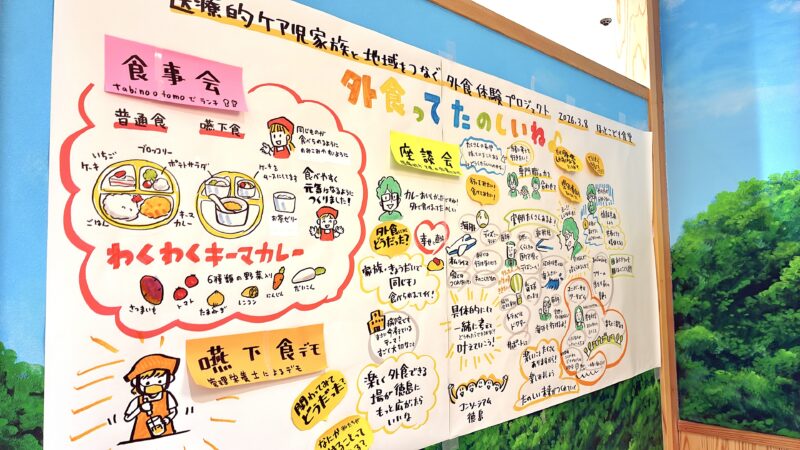 【グラフィックレコーディング】徳島県：医療的ケア児と地域をつなぐ外食体験プロジェクト／おにぎりの会/グラレコ