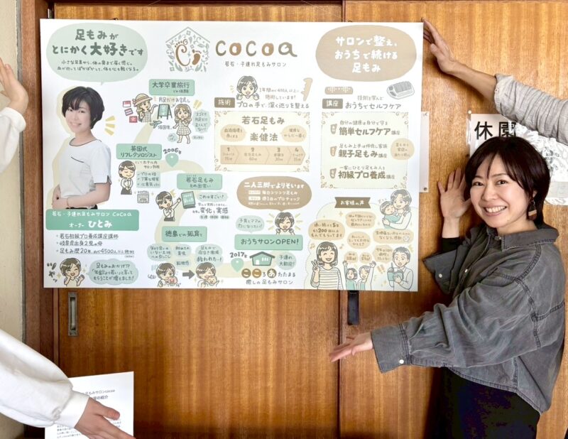 【ビジョンイラスト】徳島:若石・子連れ足もみサロン CoCoa|サロン誕生ストーリーと想い