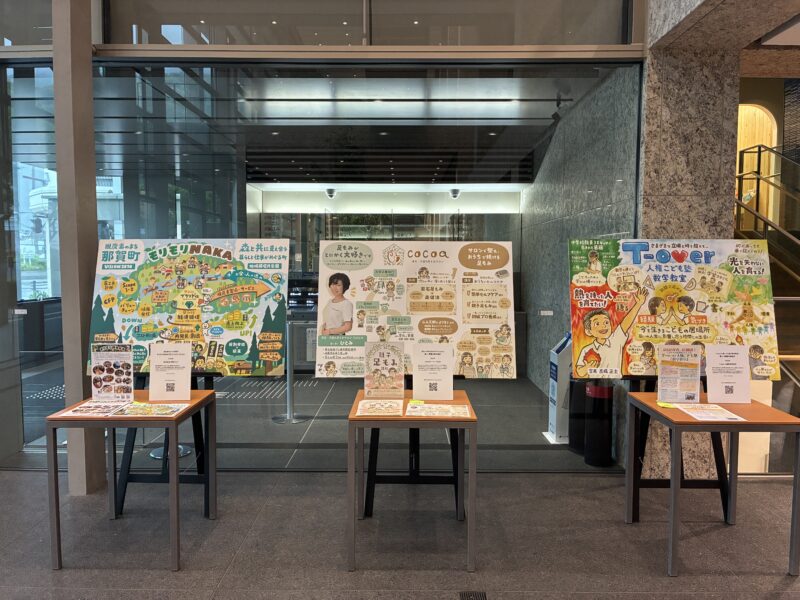 個展『聴いて∞描いたイラスト展』徳島：阿波銀行本店営業部：イラストレーターさのはるか